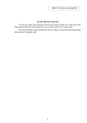 Giáo trình lập trình macro vba trên ms office nghề tin học văn phòng trình độ trung cấp
