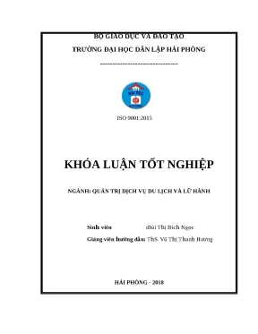 Đồ án tốt nghiệp du lịch thực trạng và giải pháp nâng cao chất lượng dịch vụ của một số công ty du lịch hoạt động tại khu vực vịnh hạ long
