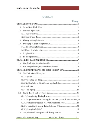 Khóa luận tốt nghiệp định hướng việc làm của sinh viên sau khi tốt nghiệp