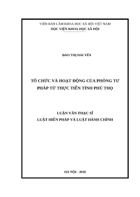 Luận văn thạc sĩ luật học tổ chức và hoạt động của phòng tư pháp từ thực tiễn tỉnh phú thọ