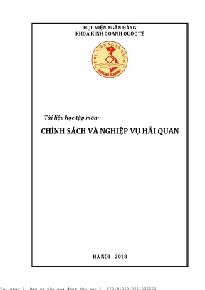 Chính sách và nghiệp vụ hải quan