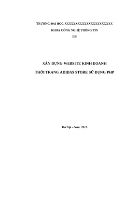Báo cáo khóa luận xây dựng website kinh doanh thời trang dùng php
