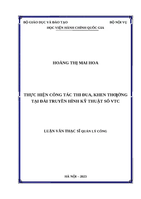 Luận văn thực hiện công tác thi đua khen thưởng tại đài truyền hình kỹ thuật số vtc