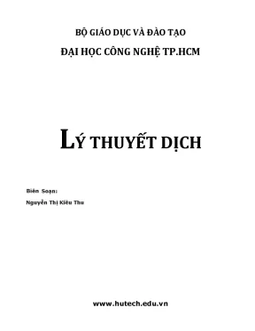 Giáo trình lý thuyết dịch