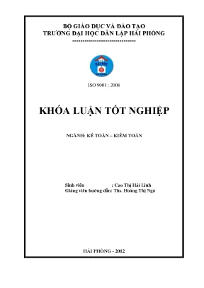 Hoàn thiện công tác kế toán tập hợp chi phí sản xuất và tính giá thành sản phẩm tại công ty cổ phẩn xây dựng và đầu tư hạ tầng