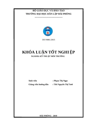 Luận văn đánh giá hiện trạng xử lý môi trường tại nhà máy nến aroma bay candels