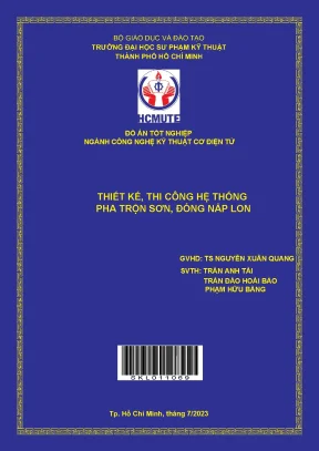 Thiết kế thi công hệ thống pha trộn sơn đóng nắp lon