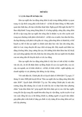 Luận văn ths qlc quản lý nhà nước về đào tạo nghề cho lao động nông thôn trên địa bàn tỉnh kiên giang