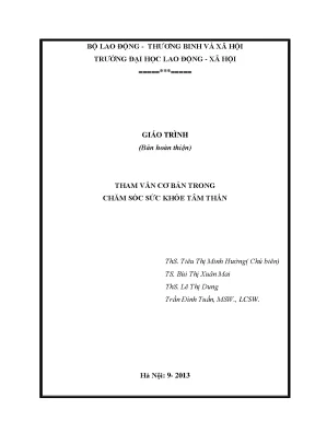 Tham vấn sktt giáo trình