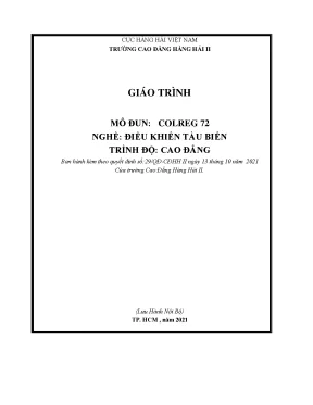 Giáo trình colreg 72 nghề điều khiển tàu biển trình độ cao đẳng