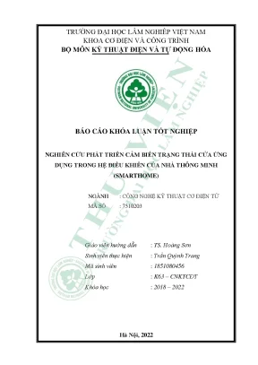 Nghiên cứu phát triển cảm biến trạng thái cửa ứng dụng trong hệ điều khiển của nhà thông minh smarthome