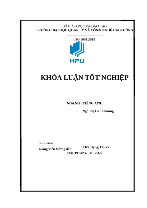Luận văn factors effecting english speaking skill by first year english majors at haiphong university of management and technology