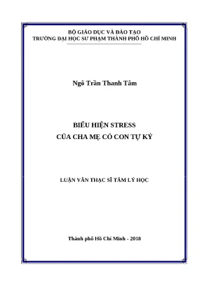 Luận văn thạc sĩ biểu hiện stress của cha mẹ có con tự kỷ