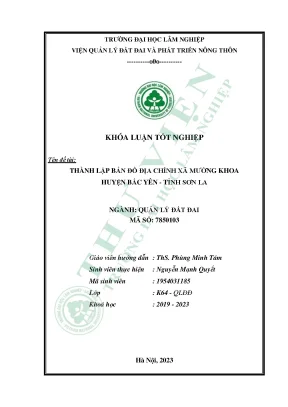 Thành lập bản đồ địa chính xã mường khoa huyện bắc yên tỉnh sơn la