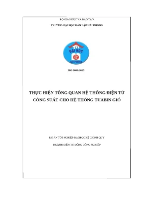 Luận văn hpu thực hiện tổng quan hệ thống điện tử công suất cho hệ thống tuabin gió