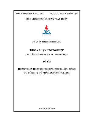 Hoàn thiện hoạt động chăm sóc khách hàng tại công ty cổ phần agroup holding