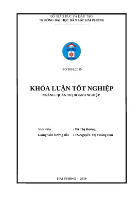 Luận văn biện pháp cải thiện tình hình tài chính tại chi nhánh bưu chính viettel hải phòng tổng cty cp bưu chính viettel