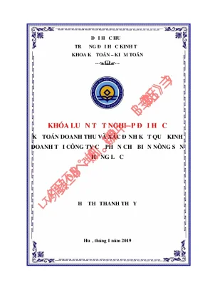 Kế toán doanh thu và xác định kết quả kinh doanh tại công ty cổ phần chế biến nông sản hưng lộc
