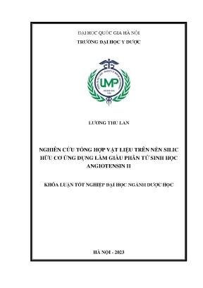 Khóa luận nghiên cứu tổng hợp vật liệu trên nền silic hữu cơ ứng dụng làm giàu phân tử sinh học angiotensin ii