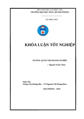Luận văn giải pháp cải thiện tình hình tài chính tại công ty tnhh giao nhận và vận tải hải phòng