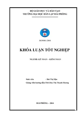 Hoàn thiện công tác lập và phân tích bảng cân đối kế toán tại công ty tnhh thương mại và vận tải hoàng hương