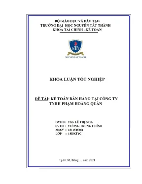 Kế toán bán hàng tại công ty tnhh phạm hoàng quân