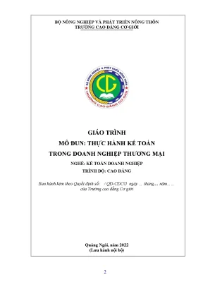 Giáo trình thực hành kế toán trong doanh nghiệp thương mại nghề kế toán doanh nghiệp cao đẳng