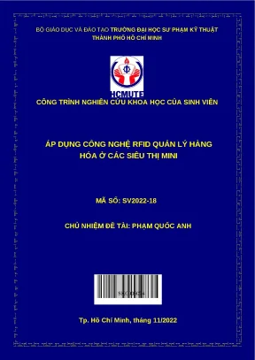 Luận văn thạc sĩ áp dụng công nghệ rfid quản lý hàng hóa ở các siêu thị mini