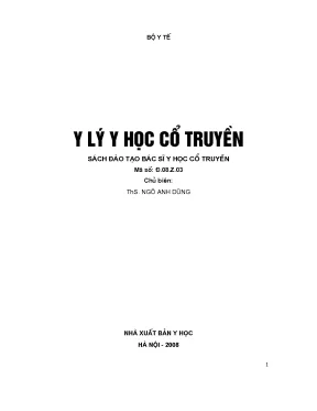 Y lý y học cổ truyền sách đào tạo bác sĩ y hoc cổ truyền