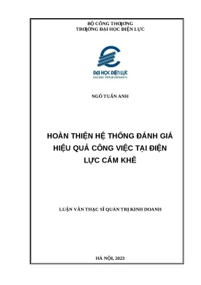 Luận văn thạc sĩ hoàn thiện hệ thống đánh giá hiệu quả công việc tại điện lực cẩm khê
