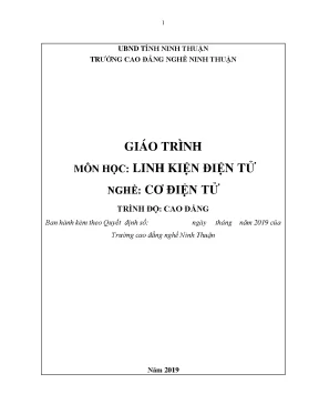 Giáo trình linh kiện điện tử nghề cơ điện tử trình độ cao đẳng trường cao đẳng nghề ninh thuận