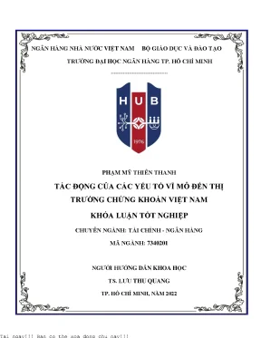 Tác động của các yếu tố vĩ mô đến thị trường chứng khoán việt nam 2022