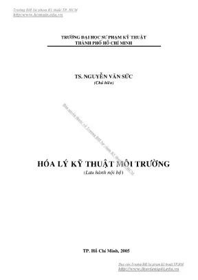 Hóa lý kỹ thuật môi trường nguyễn văn sức