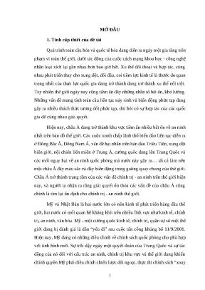 Luận văn ths cth quan hệ chính trị an ninh nhật mỹ trong bối cảnh châu á hiện nay 2