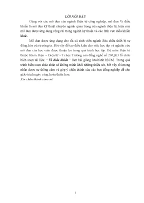 Giáo trình vi điều khiển