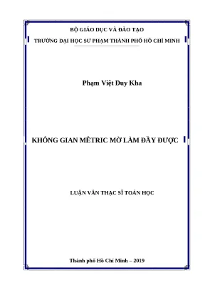 Luận văn thạc sĩ không gian mêtric mờ làm đầy được