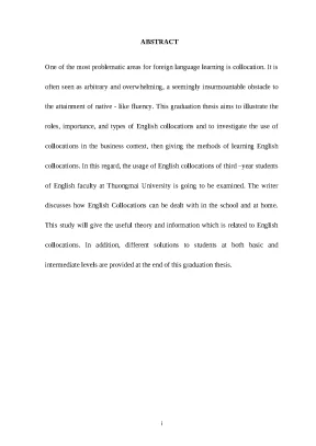 Luận văn tmu methods of learning english collocations in order to enhance english vocabulary for third year students of english faculty at thuong mai un