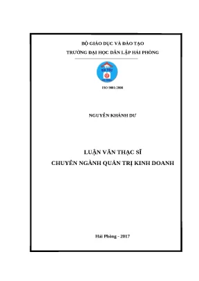 Luận văn hpu quản trị rủi ro đối với hàng hóa xuất nhập khẩu tại cục hải quan hải phòng