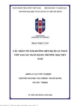 Các nhân tố ảnh hưởng đến hệ số an toàn vốn của ngân hàng thương mại việt nam 2022