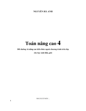 Toán nâng cao 4 bồi dưỡng học sinh khá giỏi theo chuyên đề đầy đủ các bài tập lời giải chi tiết dễ hiểu