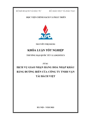 Dịch vụ giao nhận hàng hóa nhập khẩu bằng đường biển của công ty tnhh vận tải bách việt
