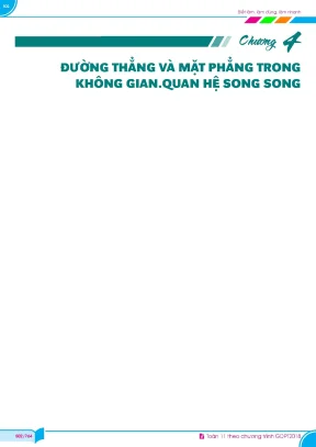 Duong thang va mat phang trong khong gian quan he song song toan 11 gdpt 2018