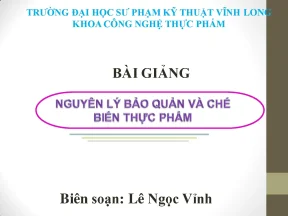 Công nghệ sau thu hoạch chương 4