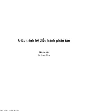 Giáo trình hệ điều hành phân tán