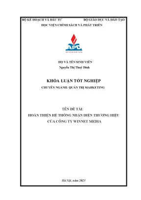 Hoàn thiện hệ thống nhận diện thương hiệu của công ty winnet media