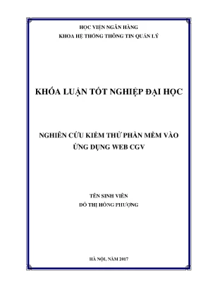 Nghiên cứu kiểm thử phần mềm vào ứng dụng web cgv