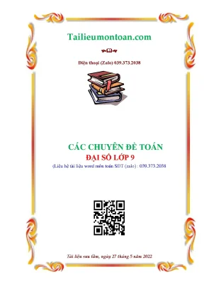 Cac chuyen de toan dai so lop 9quan trọng