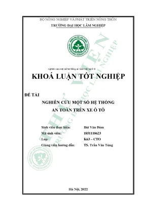 Nghiên cứu một số hệ thống an toàn trên xe ô tô