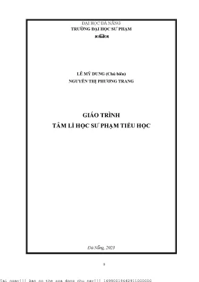 Giáo trình tâm lí học sư phạm tiểu học