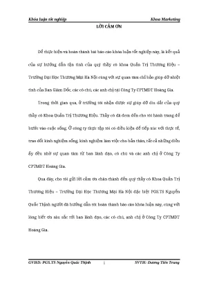 Luận văn tmu giải pháp phát triển truyền thông thƣơng hiệu nƣớc uống tinh khiết joyful tại công ty cổ phần thƣơng mại đầu tƣ hoàng gia